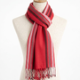 Fular Baransu rojo con rayas