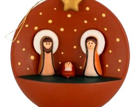 Belén colgante escena noche