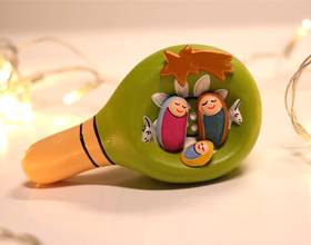 Belén pesebre artesanal maraca