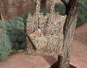 Bolsa Algodón Kalamkari Senda