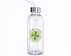 Botellas de plástico transparente