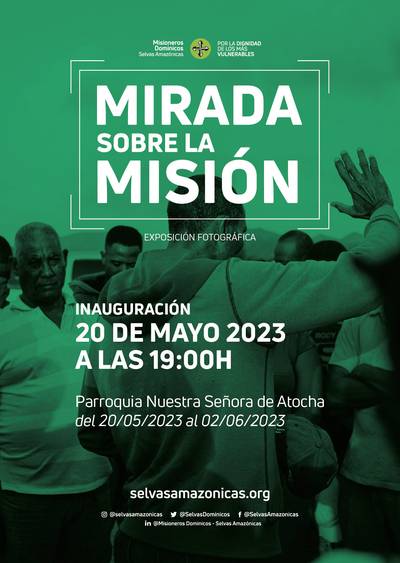 Cartel Exposición Mirada sobre la Misión Inauguración 20 mayo Madrid