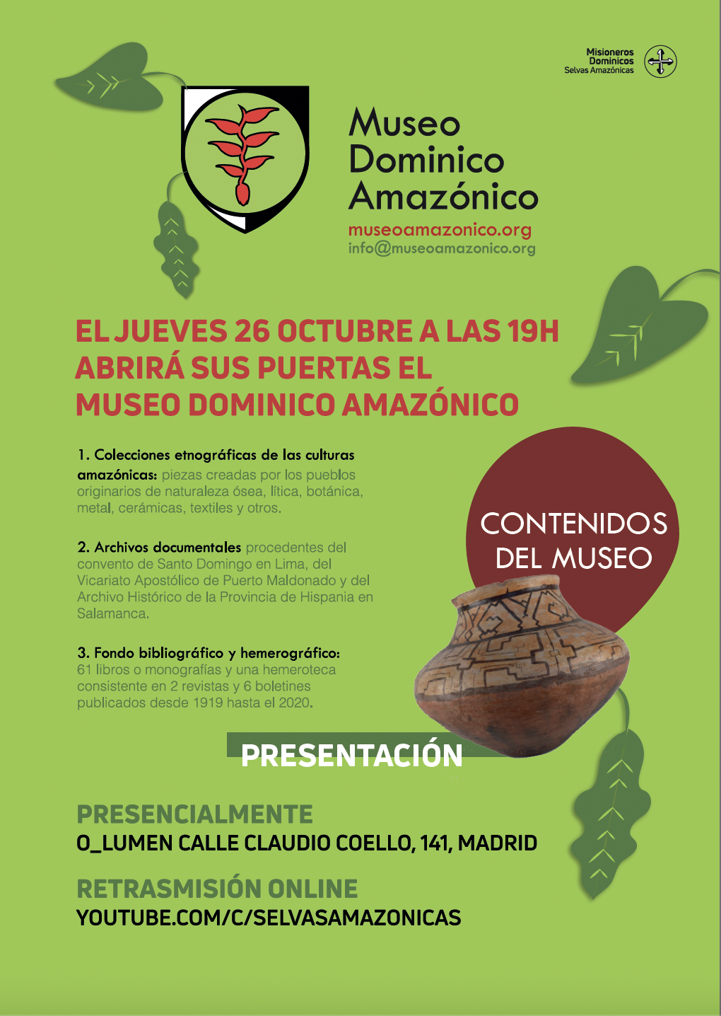 cartel presentación museo amazónico