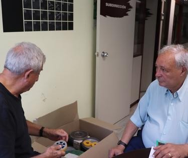 El misionero dominico Roberto Ábalos con Fernando Vela, consejero provincial Misioneros Dominicos Selvas Amazónicas