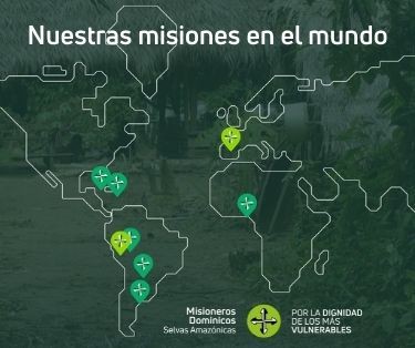 Mapa de Misiones Misioneros Dominicos Selvas Amazónicas Proyectos Mundo