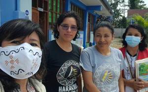 Mariela en visita a las escuelas de las comunidades Perú Misioneros dominicos