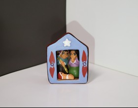 Mini belén altar azul