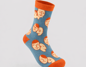 Calcetines caras azules largos