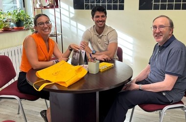 Visita Rafael Colomé, con Reinaldo y Belén Rodríguez