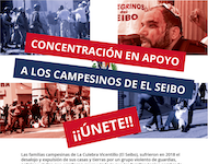 Concentración frente a la embajada de República Dominicana en Madrid en apoyo a las familias campesinas y al misionero dominico Miguel Ángel Gullón.
